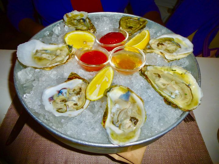 <p>The Blue Point Oysters appetizer</p>
