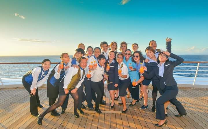 The females of the ‘Navy’ who delivered us to Barbados in fine style, our seventh and final port of call on a recent tour of the Eastern Caribbean. 