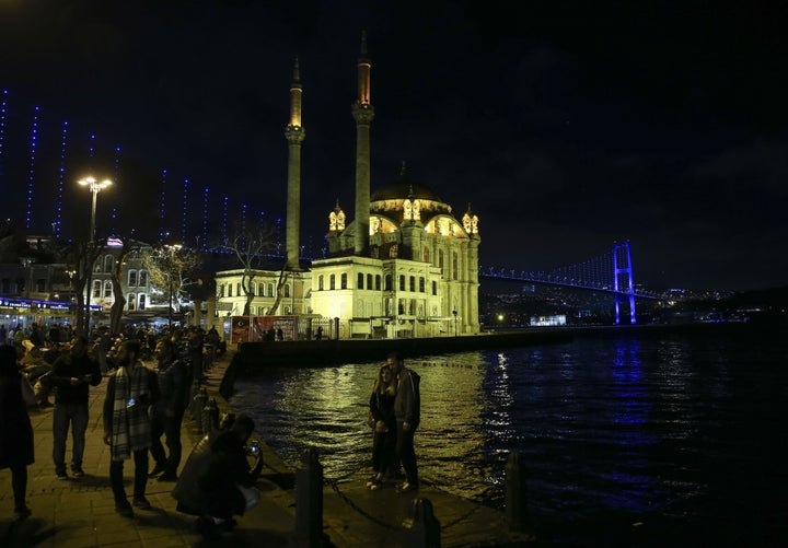 The July 15 Martyrs Bridge was lit blue for World Autism Awareness Day in Istanbul, Turkey.