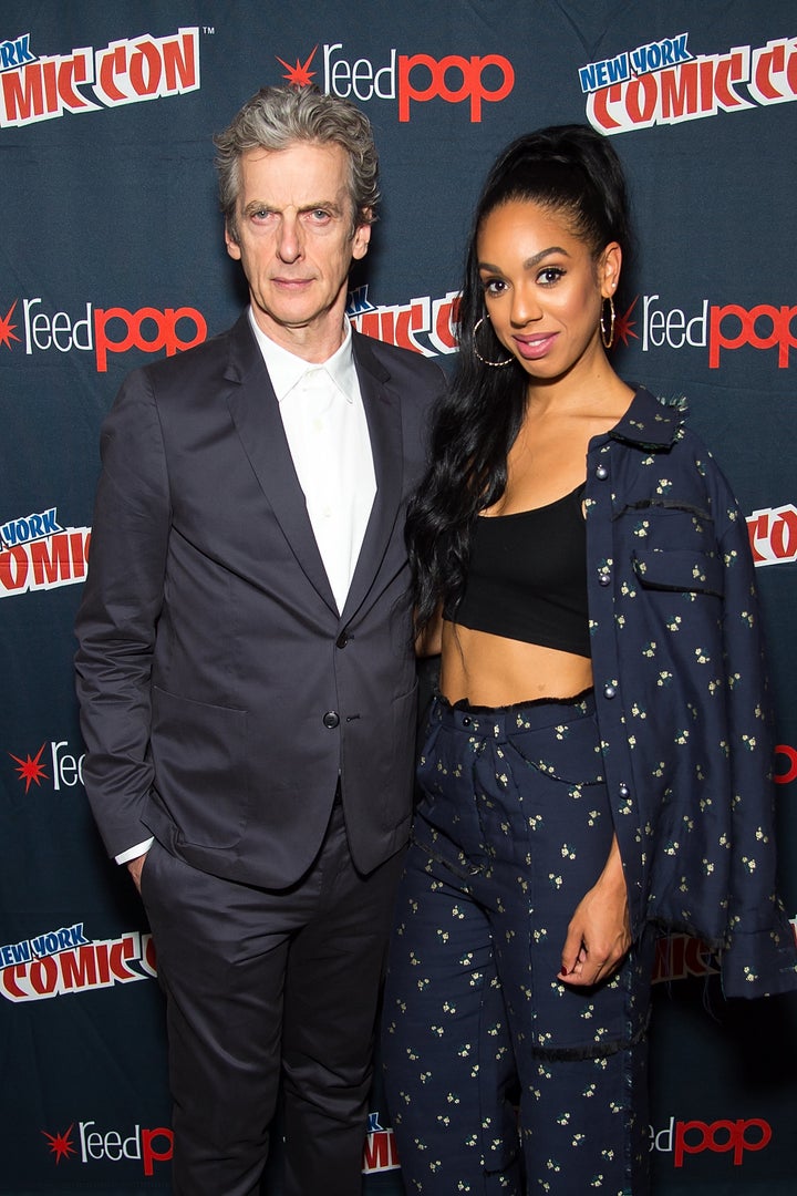 Peter Capaldi and Pearl Mackie