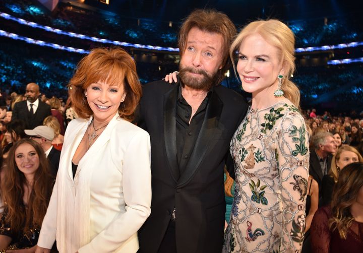 All smiles and squirrels with Reba McEntire and Ronnie Dunn.