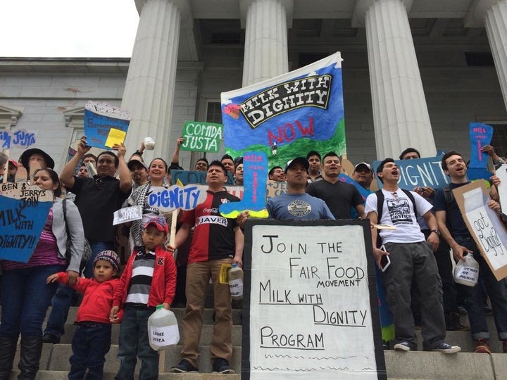 A Milk for Dignity rally held in June 2015.