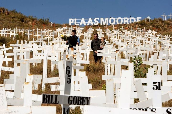 A GRAVE SITE OF WHITE FARMERS MURDERED IN JUST ONE PART OF SOUTH AFRICA