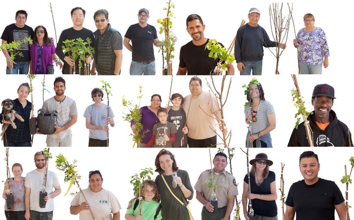 Endless Orchard Fallen Fruit Adoption Portraits at LA State Historic Park in Downtown LA, 2016 