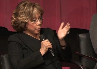 Diahann Caroll on the panel of the Conversations, Bureau of Feminism “The Not So Silver Screen: Black Women in Media” 