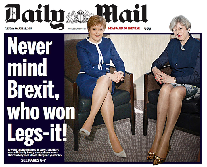 May refused to comment on this 'sexist' Daily Mail front page