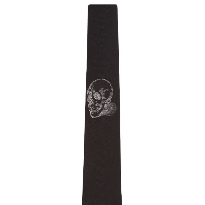 Alexander McQueen silk embroidered tie, $165, buy now at ssense