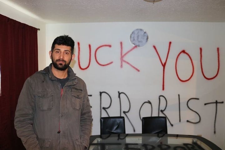 Hasel Afshar came back to his home in Troutdale, Oregon, to find death threats and anti-Muslim vandalism.