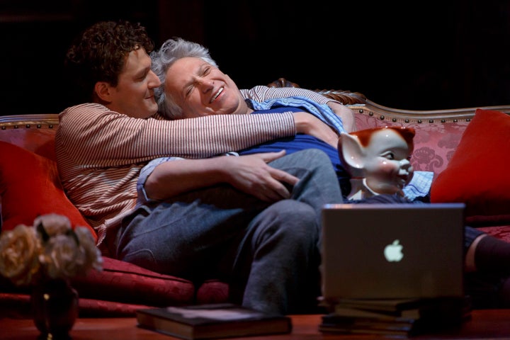 Gabriel Ebert (left) and Harvey Fierstein star in "Gently Down the Stream," which opens April 5 at New York's Public Theater.