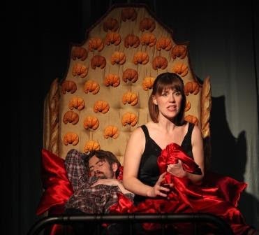 Patrick Alparone and Lauren English in a scene from <strong><em>The Baltimore Waltz</em></strong>