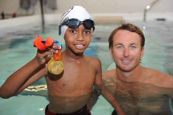 <p>Aaron Piersol with Shark Heart (aka C. Howell) at Swimlabs ENCINITAS, CA - World Record Holder and Olympic Gold Medalist Swimmer Aaron Peirsol instructs local age group swimmers during a Clinic for <a href="https://www.facebook.com/hashtag/teamjeff" target="_blank" role="link" rel="nofollow" class=" js-entry-link cet-external-link" data-vars-item-name="#TEAMjeff" data-vars-item-type="text" data-vars-unit-name="57fb2767e4b090dec0e71765" data-vars-unit-type="buzz_body" data-vars-target-content-id="https://www.facebook.com/hashtag/teamjeff" data-vars-target-content-type="url" data-vars-type="web_external_link" data-vars-subunit-name="article_body" data-vars-subunit-type="component" data-vars-position-in-subunit="11">#TEAMjeff</a> at <a href="https://www.facebook.com/SwimlabsSwimSchoolCA/" target="_blank" role="link" rel="nofollow" class=" js-entry-link cet-external-link" data-vars-item-name="SwimLabs Encinitas" data-vars-item-type="text" data-vars-unit-name="57fb2767e4b090dec0e71765" data-vars-unit-type="buzz_body" data-vars-target-content-id="https://www.facebook.com/SwimlabsSwimSchoolCA/" data-vars-target-content-type="url" data-vars-type="web_external_link" data-vars-subunit-name="article_body" data-vars-subunit-type="component" data-vars-position-in-subunit="12">SwimLabs Encinitas</a>SwimLabs Facility in Encinitas, California. (Photo by Donald Miralle) — at SwimLabs Encinitas. </p>