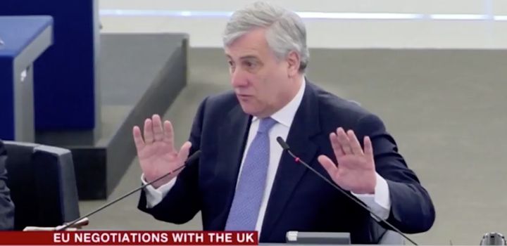 European Parliament President Antonio Tajani ordered Farage to retract his insult