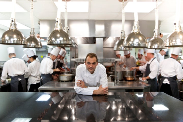 Chef Daniel Humm in the kitchen of Eleven Madison Park in New York.