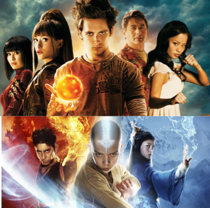 <p>Top: <em>Dragonball Evolution</em> (2009); Bottom: <em>The Last Airbender</em> (2010).</p>