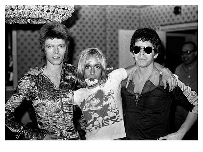 David Bowie, Iggy Pop and Lou Reed, 1972.