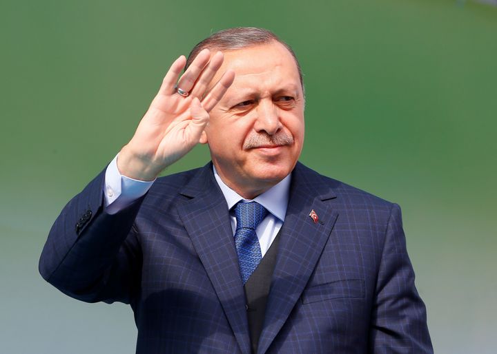 Erdogan in Bursa, Turkey, on April 5.