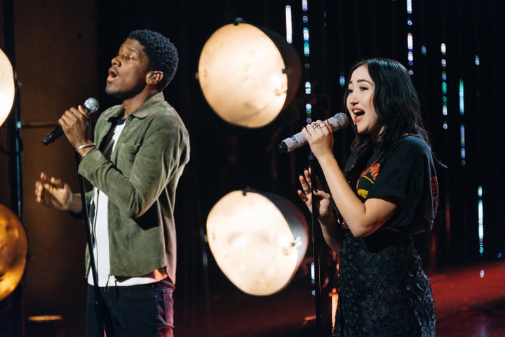 Noah Cyrus and Labrinth on "The Late Late Show with James Corden."