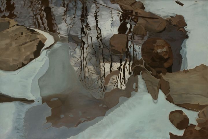 Ralph L. Wickiser, Winter Reflections, 1982, oil on linen, 47 x 70 inches