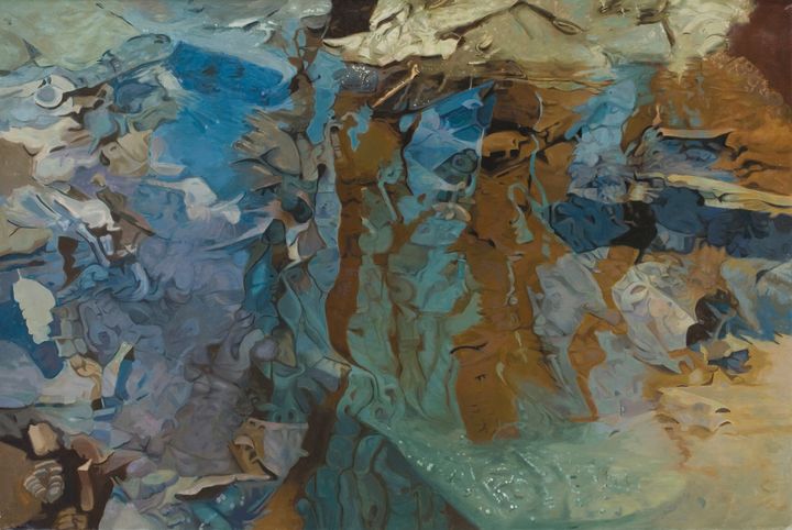 Ralph L. Wickiser, Straylight, 1983, oil on linen, 47 x 70 inches