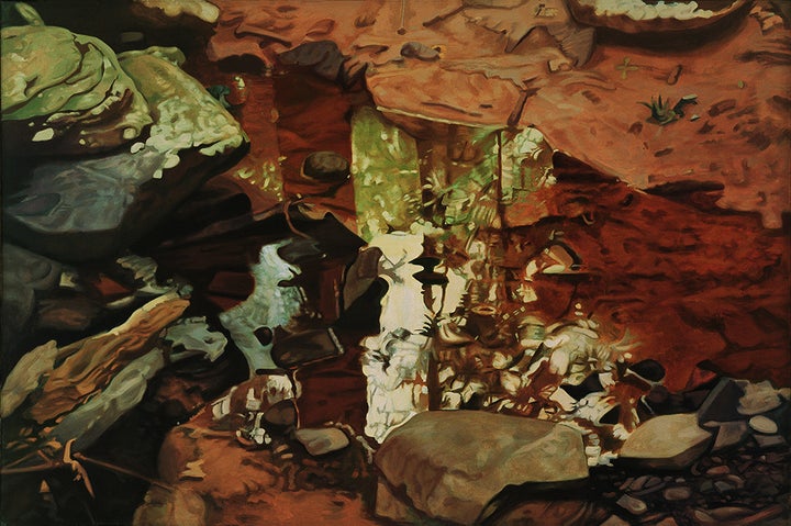 Ralph L. Wickiser, Rusty Reflections, 1978, oil on linen, 40 x 60 inches 