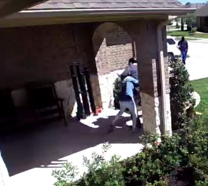 A screenshot of the video that captured the alleged abduction.