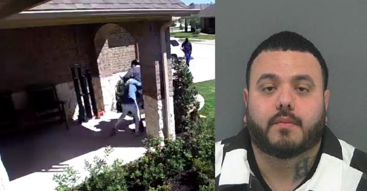 A screenshot of the video that captured the alleged abduction.