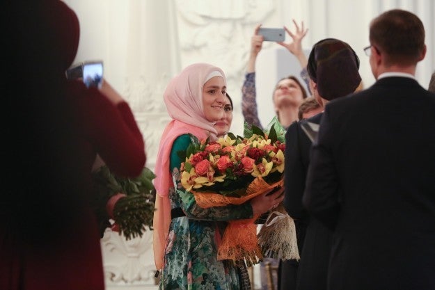 Aishat at the end of the show