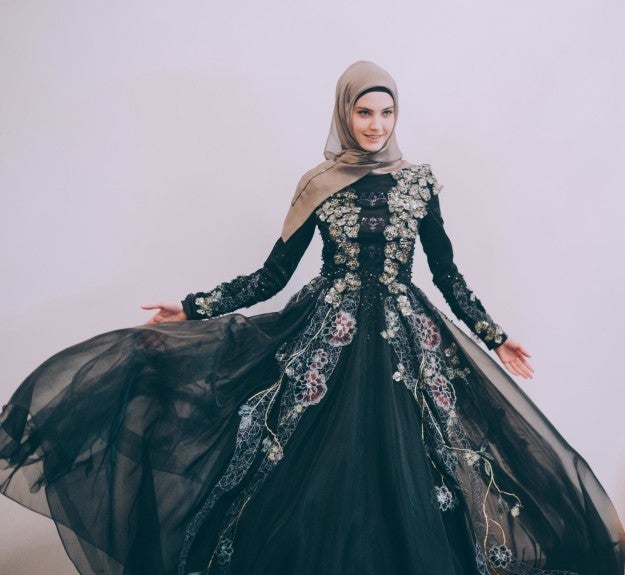 Model showing off the dress
