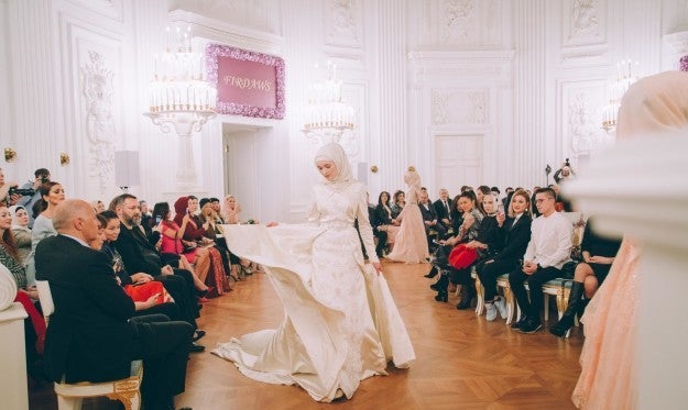 One of the bridal looks