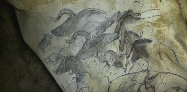 The Chauvet-Pont-d'Arc Cave in southern France contains some of the most well-preserved figurative cave paintings in the worl