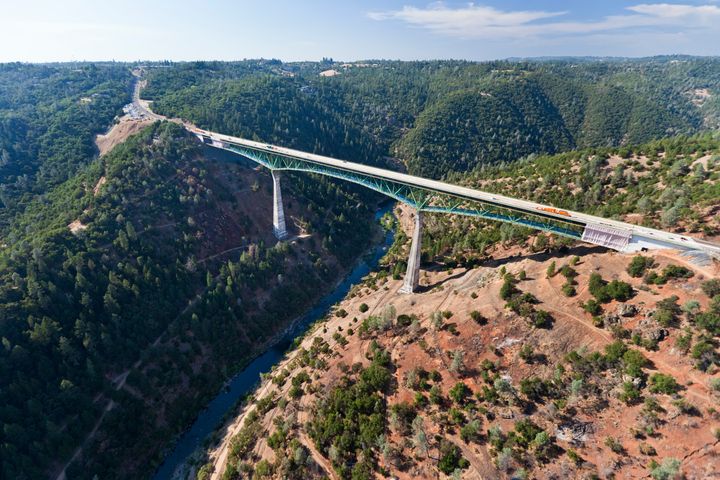 The Foresthill Bridge is California's highest bridge, with its highest point reaching 730 feet off the ground.