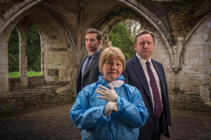 Annette with her new co-stars, Nick Hendrix and Neil Dudgeon 