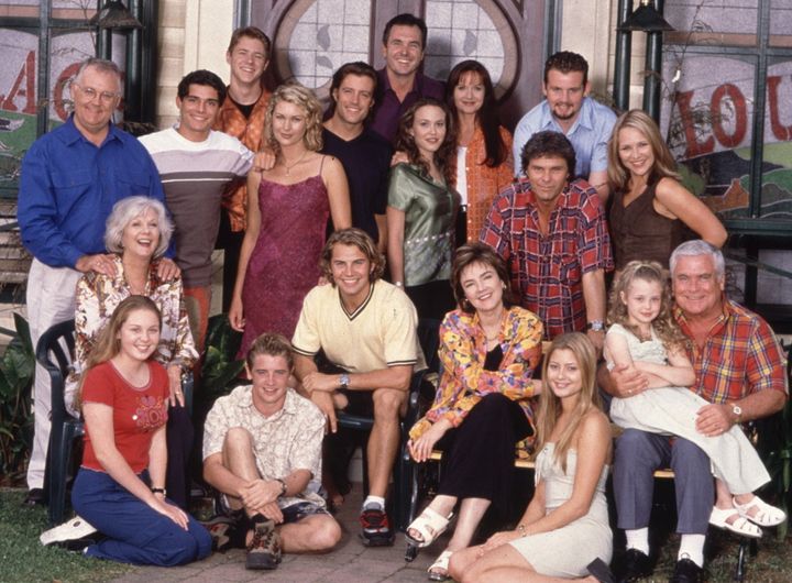 The Neighbours cast in 2000