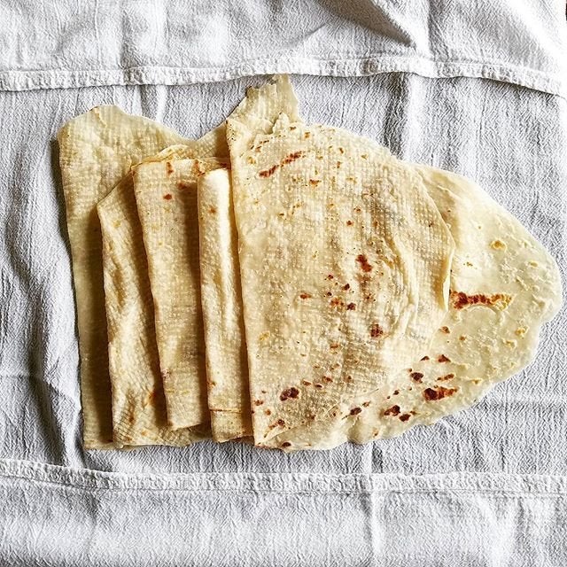 Freshly made lefse.