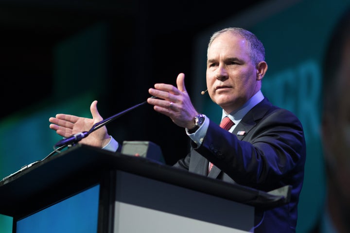 Scott Pruitt, administrator of the Environmental Protection Agency, speaks during an event in Texas last month.