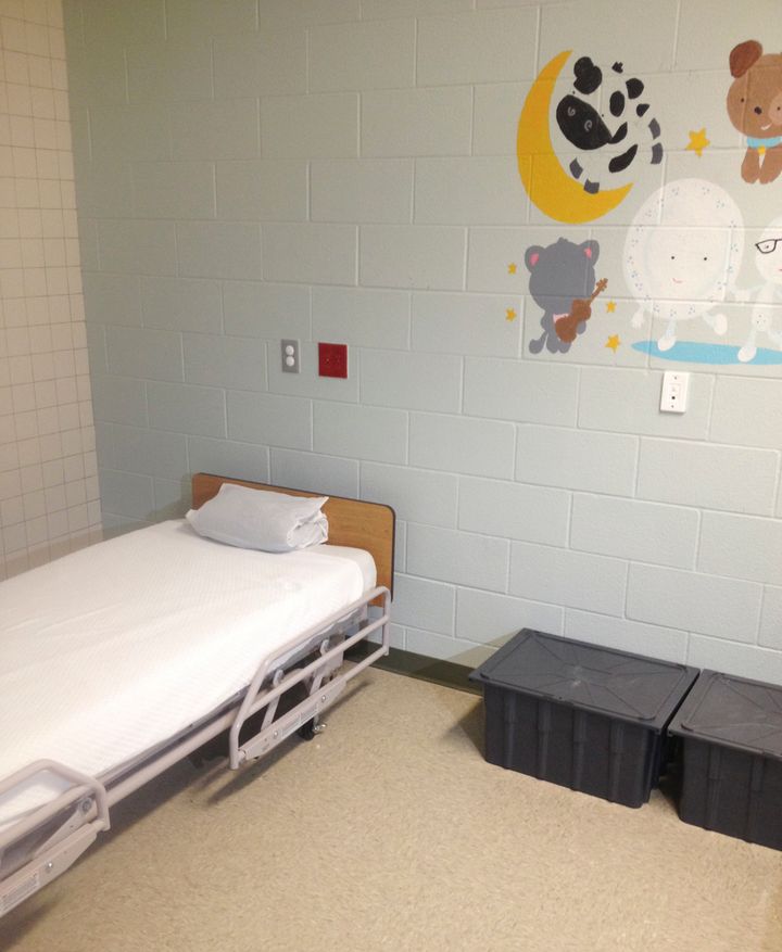 A view inside the family detention facility in Karnes City, Texas, on July 31, 2014. Texas Republicans say centers like these should receive child care licenses so families can be detained indefinitely. Immigrant rights groups call the centers "baby jails."
