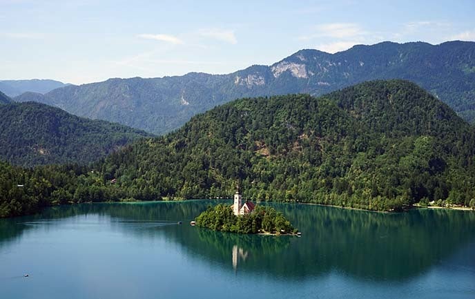 <p>Lake Bled and the iconic island.</p>