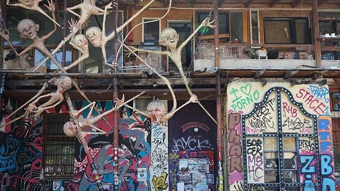 Metelkova Mesto art compound in Ljubljana.