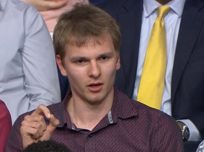 A disgruntled Question Time audience member challenged Diane Abbott about links she made between Brexit and racism