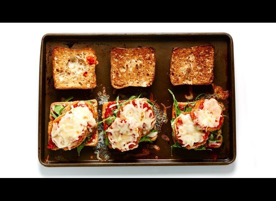 1. Baked Parmesan Eggplant Sandwiches 