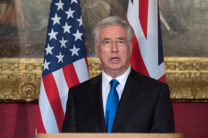 Defence Secretary Sir Michael Fallon backed Trump's strike as 'entirely appropriate'