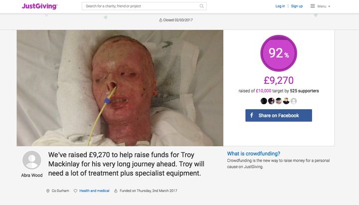 Mackinlay's family have raised almost £10,000 for the teen 
