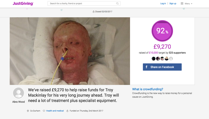 Mackinlay's family have raised almost £10,000 for the teen 