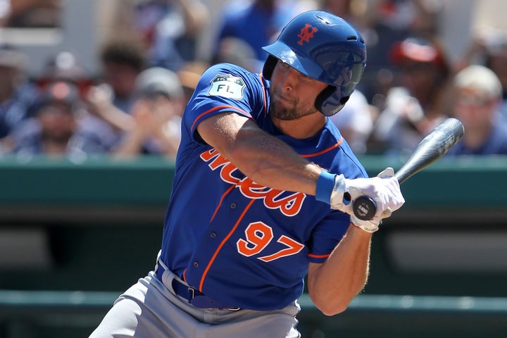 Tim Tebow at a spring training game in March.