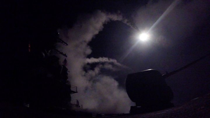 <strong>U.S. Navy guided-missile destroyer USS Porter deploys a cruise missile strike against Syria</strong>