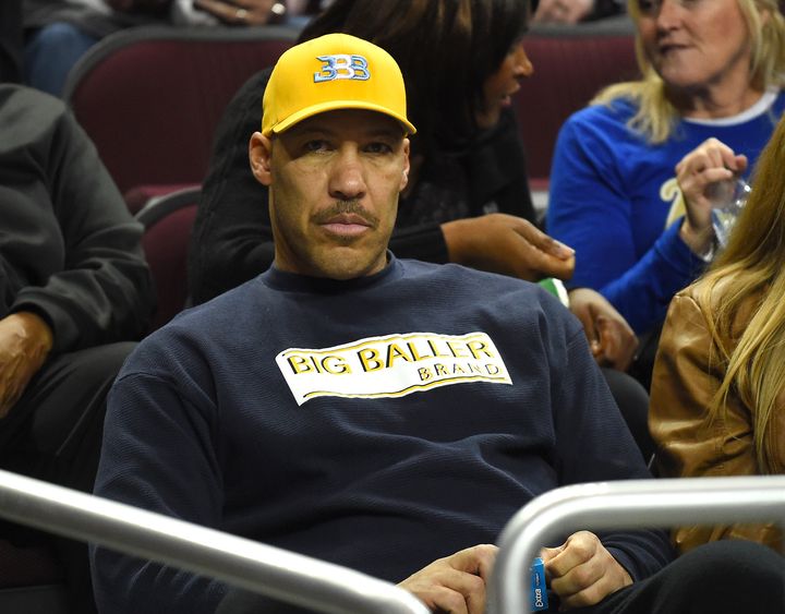 LaVar Ball during a UCLA game in January.