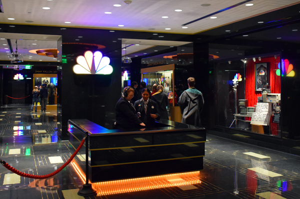 Welcome lobby of Race Through New York Starring Jimmy Fallon at Universal Studios Florida