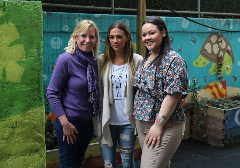 <strong>Jana Kramer</strong> meets with Lisa, a survivor of domestic violence herself, and Gimella, a young woman who witness
