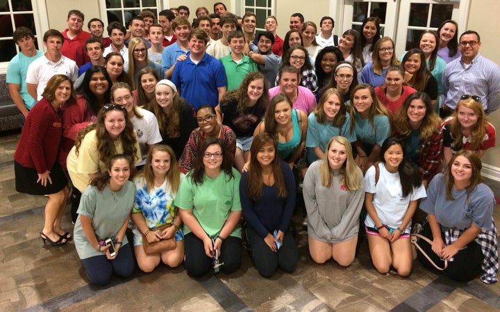 Students at the University of Alabama participating in the Safe Smart Dating program in Fall 2015.