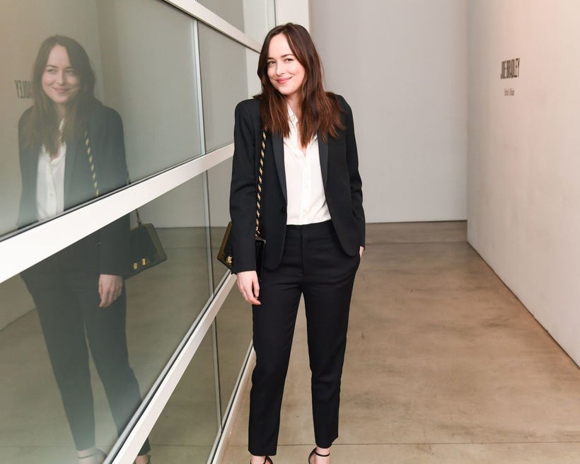 Dakota Johnson was dressed to impress during the pre-Oscar Gagosian festivities.